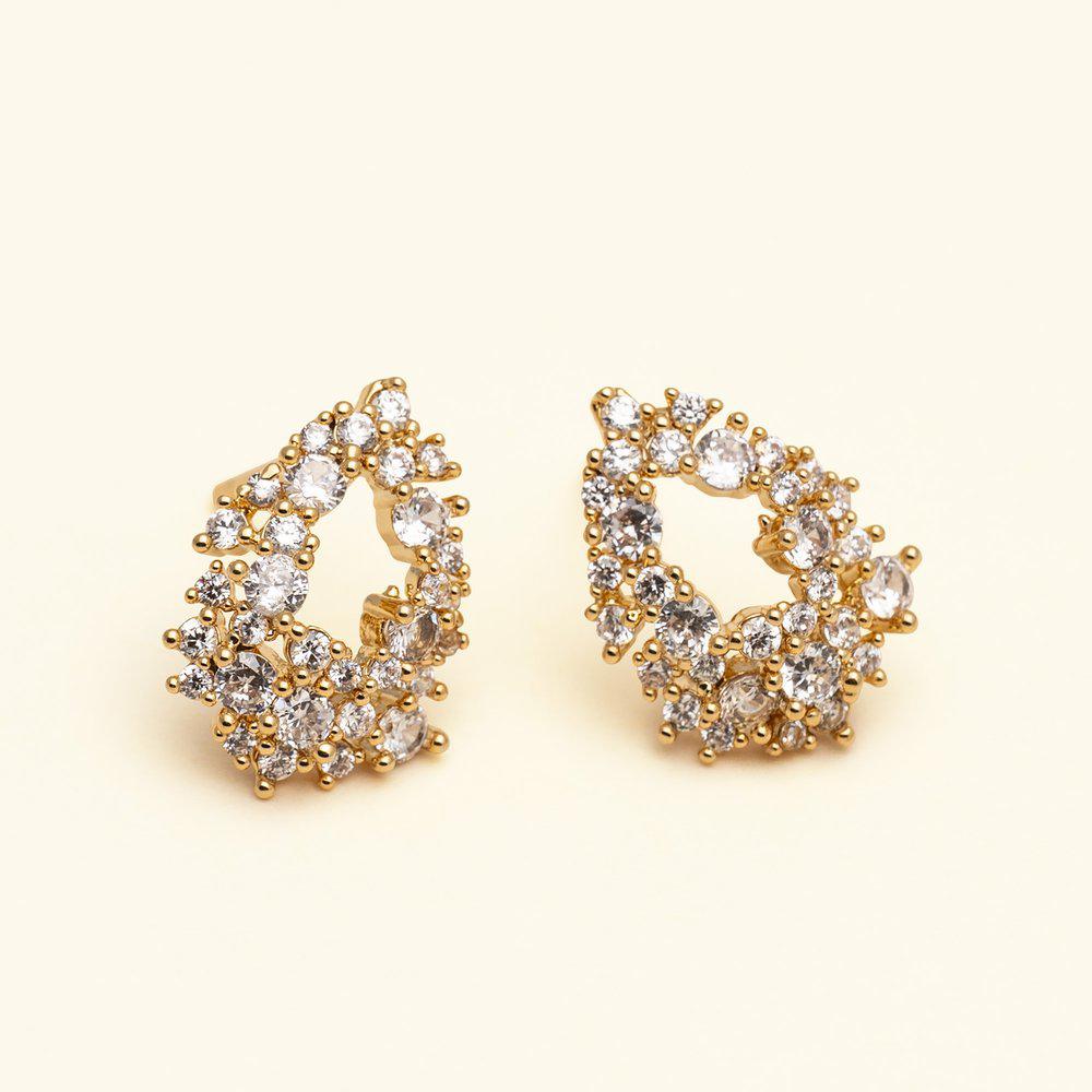 Lily and Rose Petite Miss Alice Earrings Crystal Gold