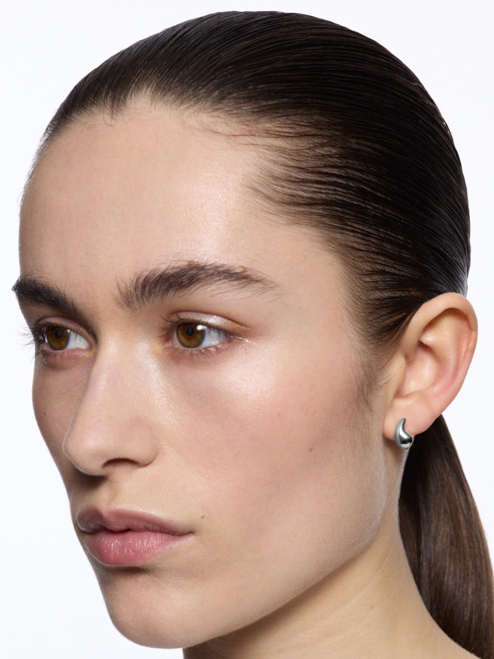 Maria Black Sagene Taril Huggie Silver PAIR