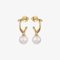 Drakenberg Sjölin Branch Pearl Hoops - Guld