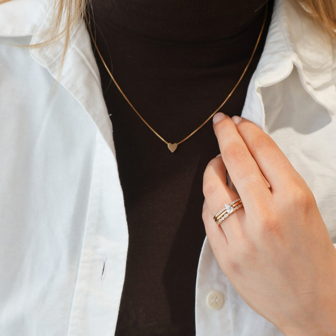 Collectées Heart Pendant i 18K Rödguld