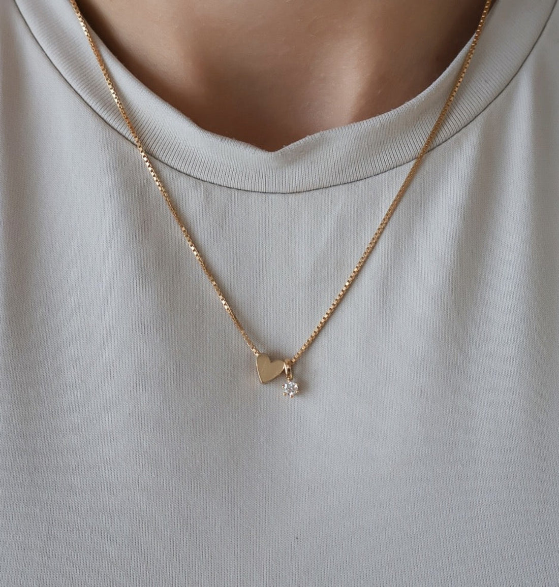 Collectées Heart Pendant & Camille Pendant 0,10 ct i 18K Rödguld