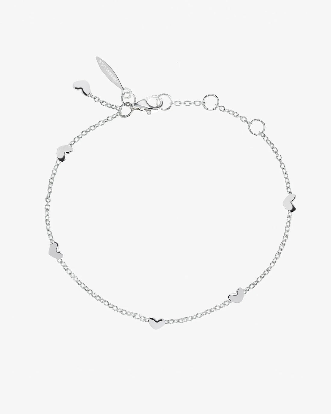 Drakenberg Sjölin Loving Heart Drop Full Bracelet Silver