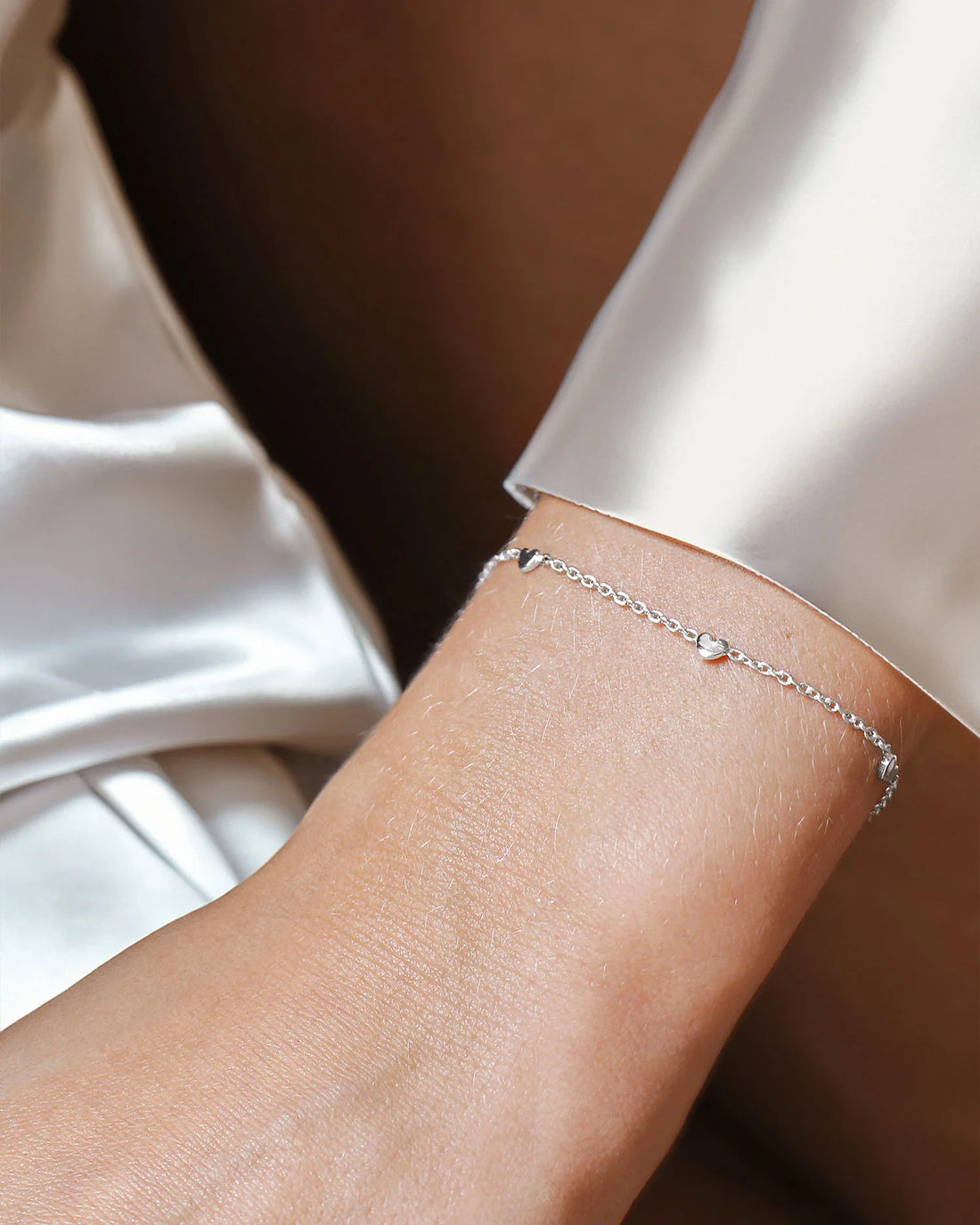 Drakenberg Sjölin Loving Heart Drop Full Bracelet Silver