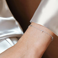 Drakenberg Sjölin Loving Heart Drop Full Bracelet Silver