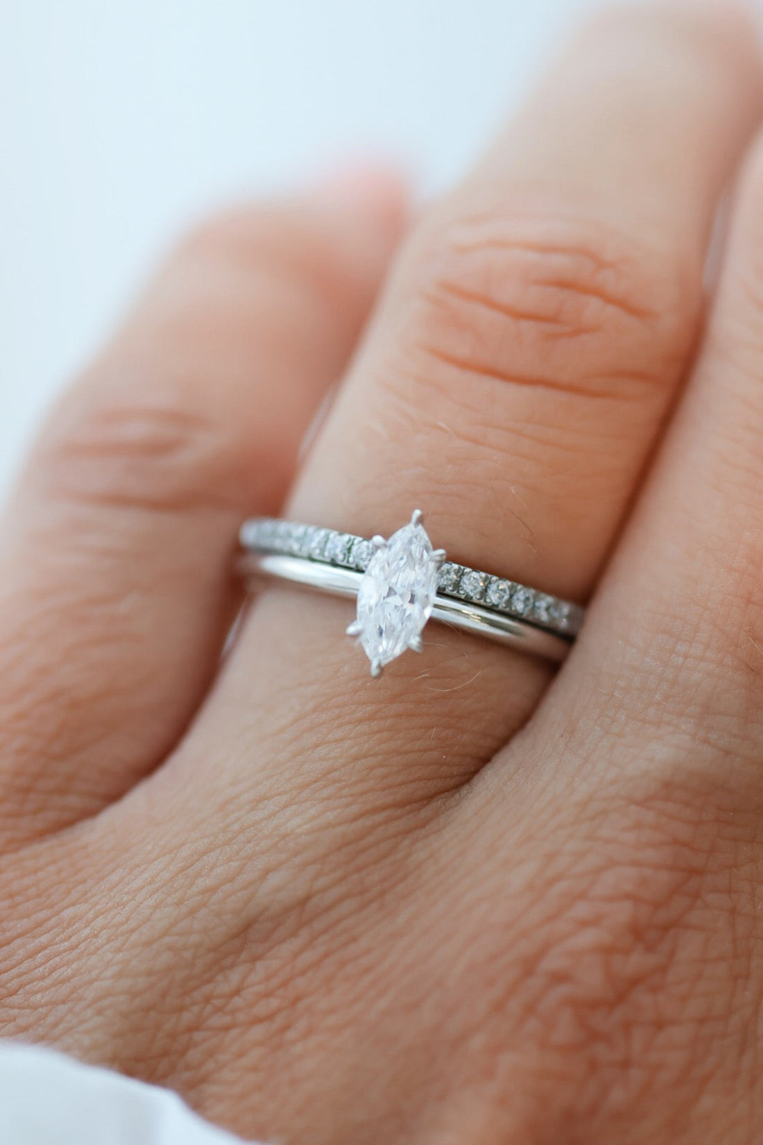 Madison Marquise Cut 0,50 ct förlovningsring med Bella 1,8 vigselring