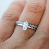 Madison Marquise Cut 0,50 ct förlovningsring med Bella 1,8 vigselring