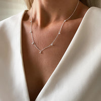 Drakenberg Sjölin New Bud Drop Full Necklace Silver