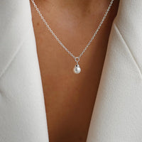 Drakenberg Sjölin Petite Pearl Single Necklace Silver