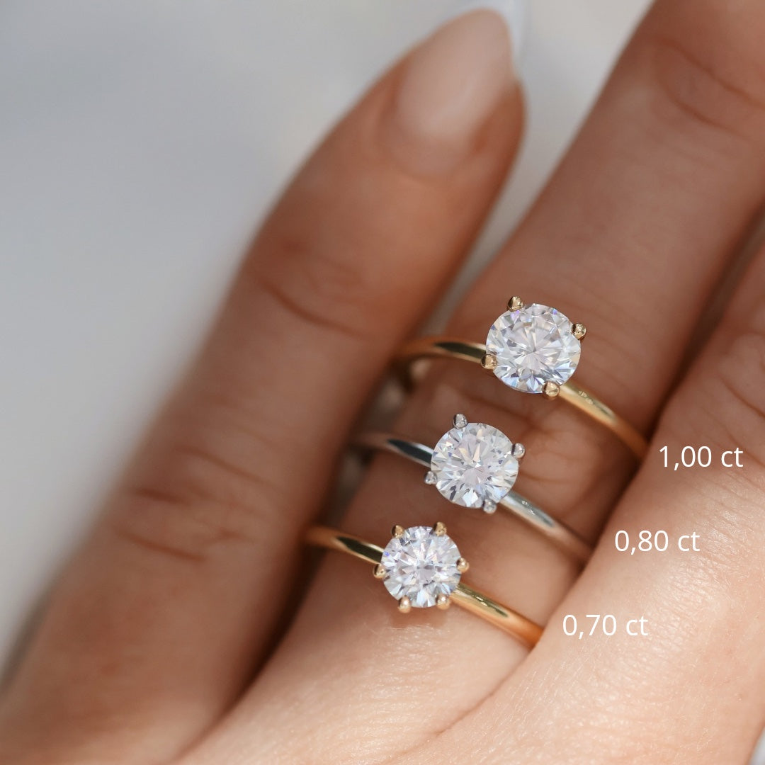 Ernst Forssell Collectées Adèle 1,00 ct Förlovningsring med sidostenar