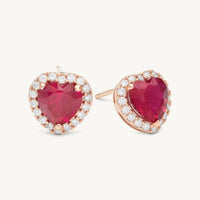 Lily and Rose Delphine Stud Earrings - Pink Ruby