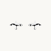 Emma Israelsson Organic Dove Pin Earrings Silver