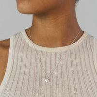 Dulong Hjärta Halsband Silver