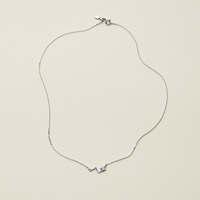 Maria Black Poppy Necklace Silver