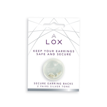 LOX Secure Earrings Backs Silver Tone