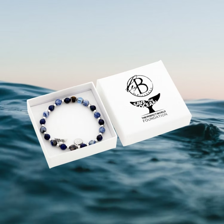 by Billgren Save The Ocean Beadsarmband Bla Brun