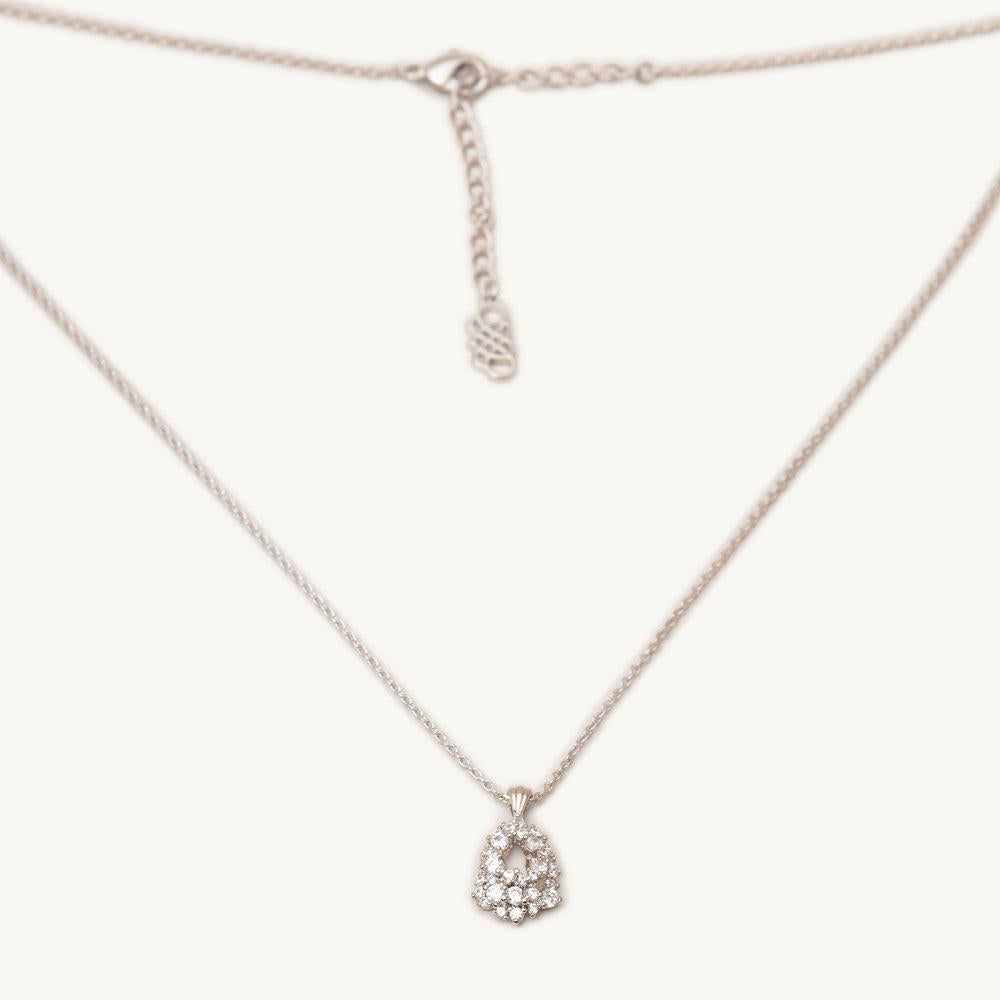 Lily and Rose Petite Miss Alice Necklace Crystal Silver