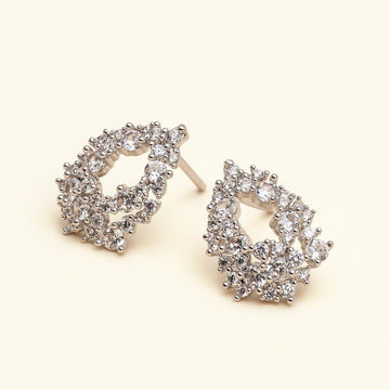 Lily and Rose Petite Miss Alice Earrings Crystal Silver
