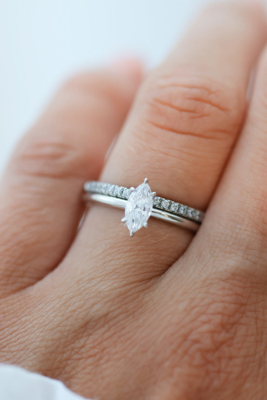 Madison Marquise Cut 0,50 ct förlovningsring med Bella 1,8 vigselring