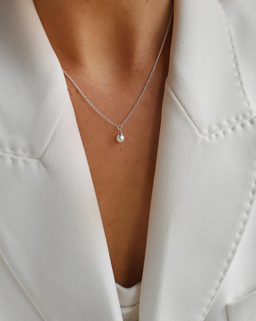 Drakenberg Sjölin Petite Pearl Single Necklace Silver