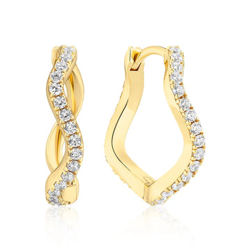 Sif Jakobs Ellera Waves Medio Earrings Guld
