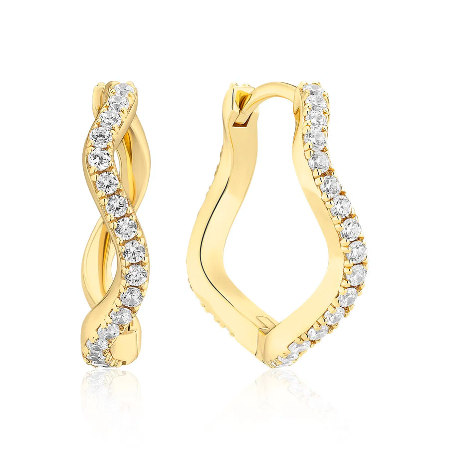 Sif Jakobs Ellera Waves Grande Earrings Guld