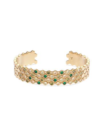 Ylva Li Halo Bracelet Emerald