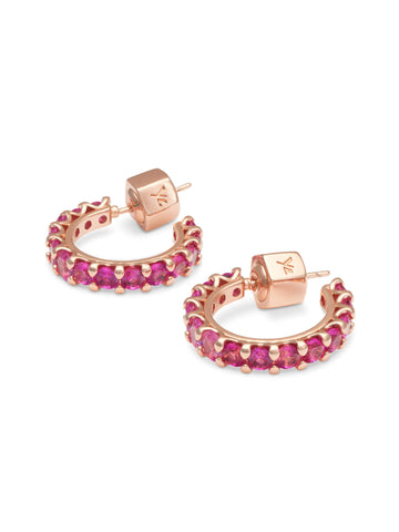 Ylva Li Julien Earrings Pink Ruby