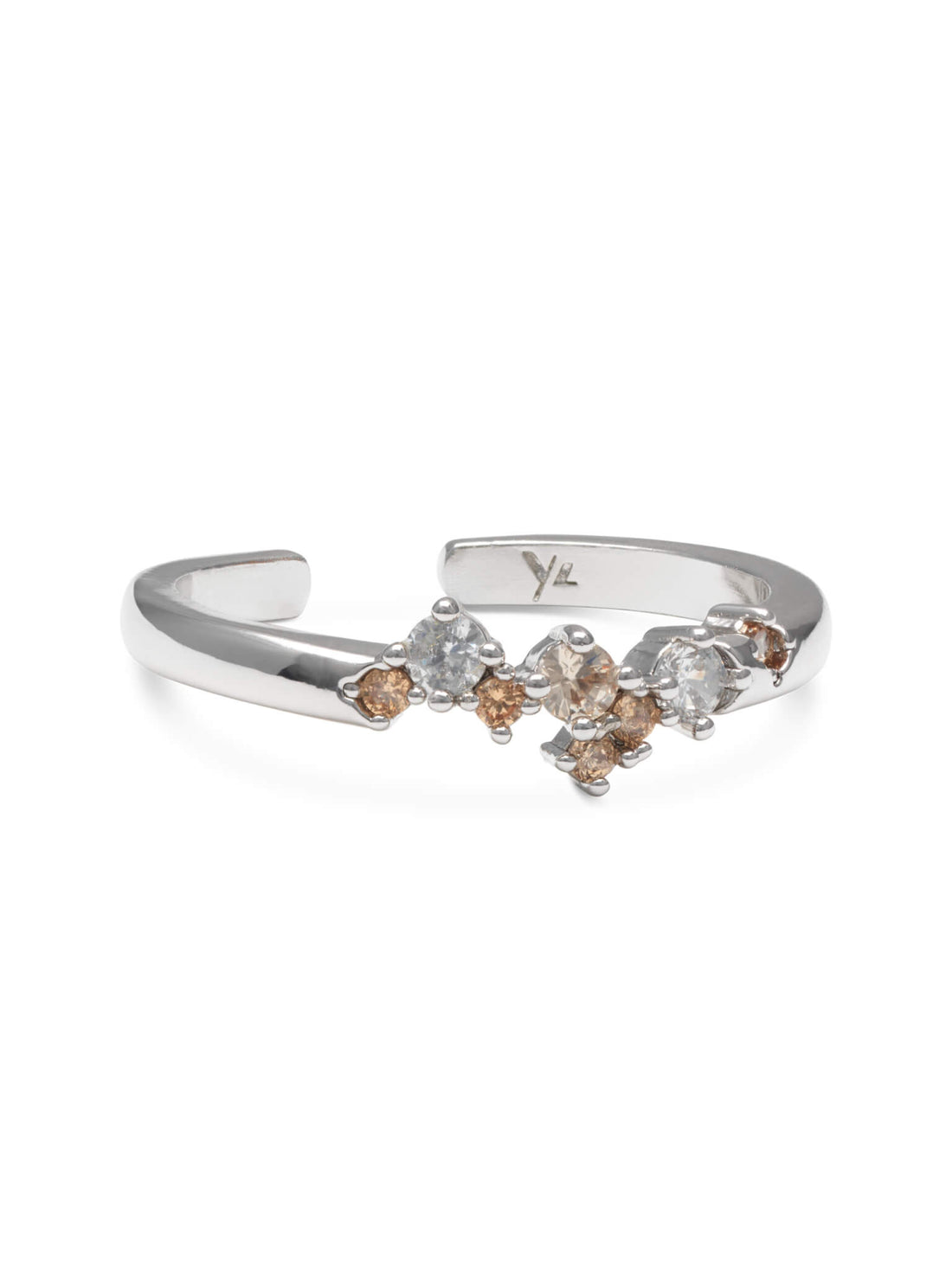 Ylva Li Petite Meadow Ring Champagne