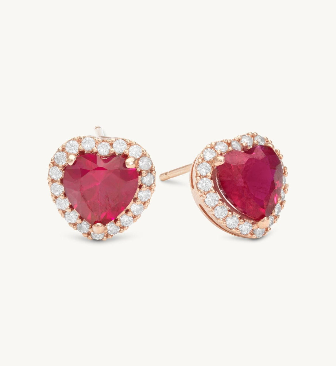 Lily and Rose Delphine Stud Earrings - Pink Ruby