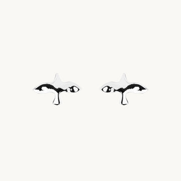 Emma Israelsson Organic Dove Pin Earrings Silver