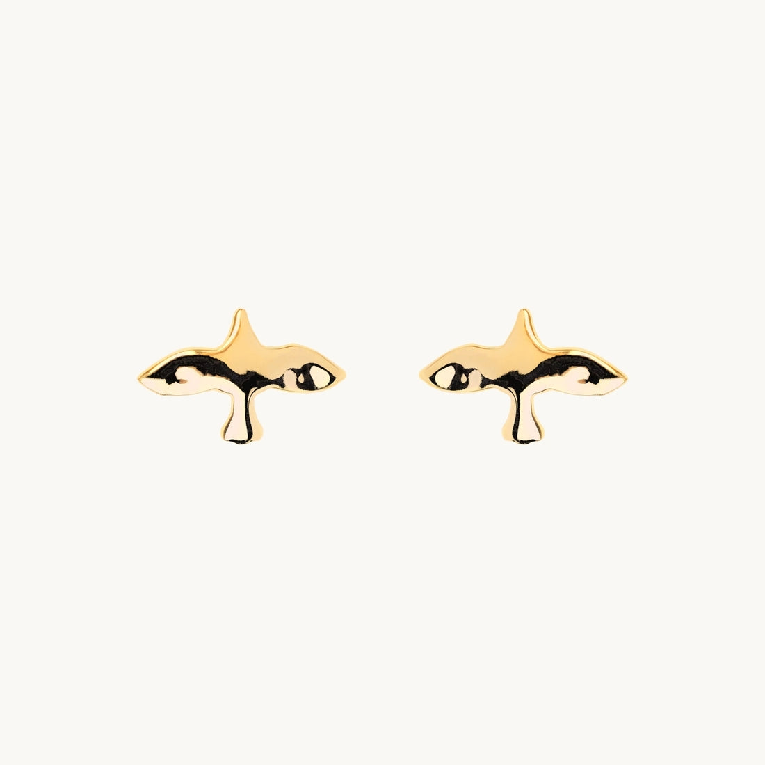 Emma Israelsson Organic Dove Pin Earrings Gold