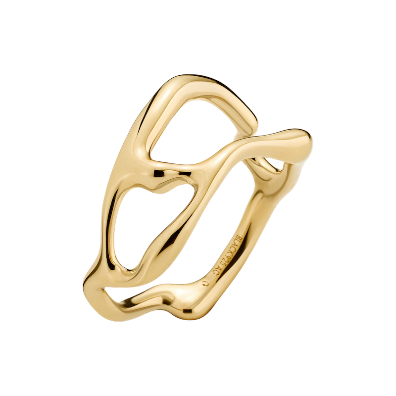 Maria Black Iris Ring Gold