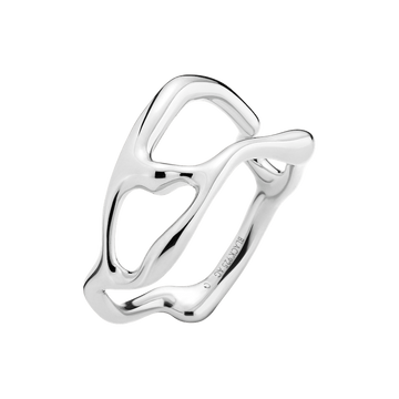 Maria Black Iris Ring Silver