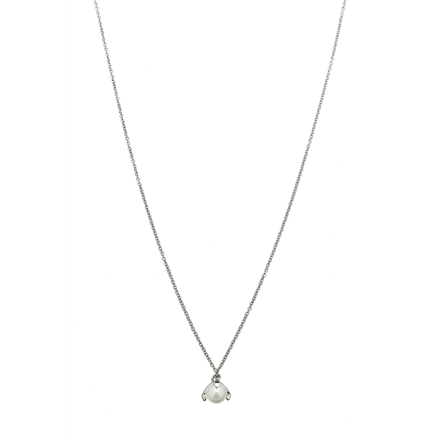 CU jewellery Pearl Short Neck 42+5 Silver