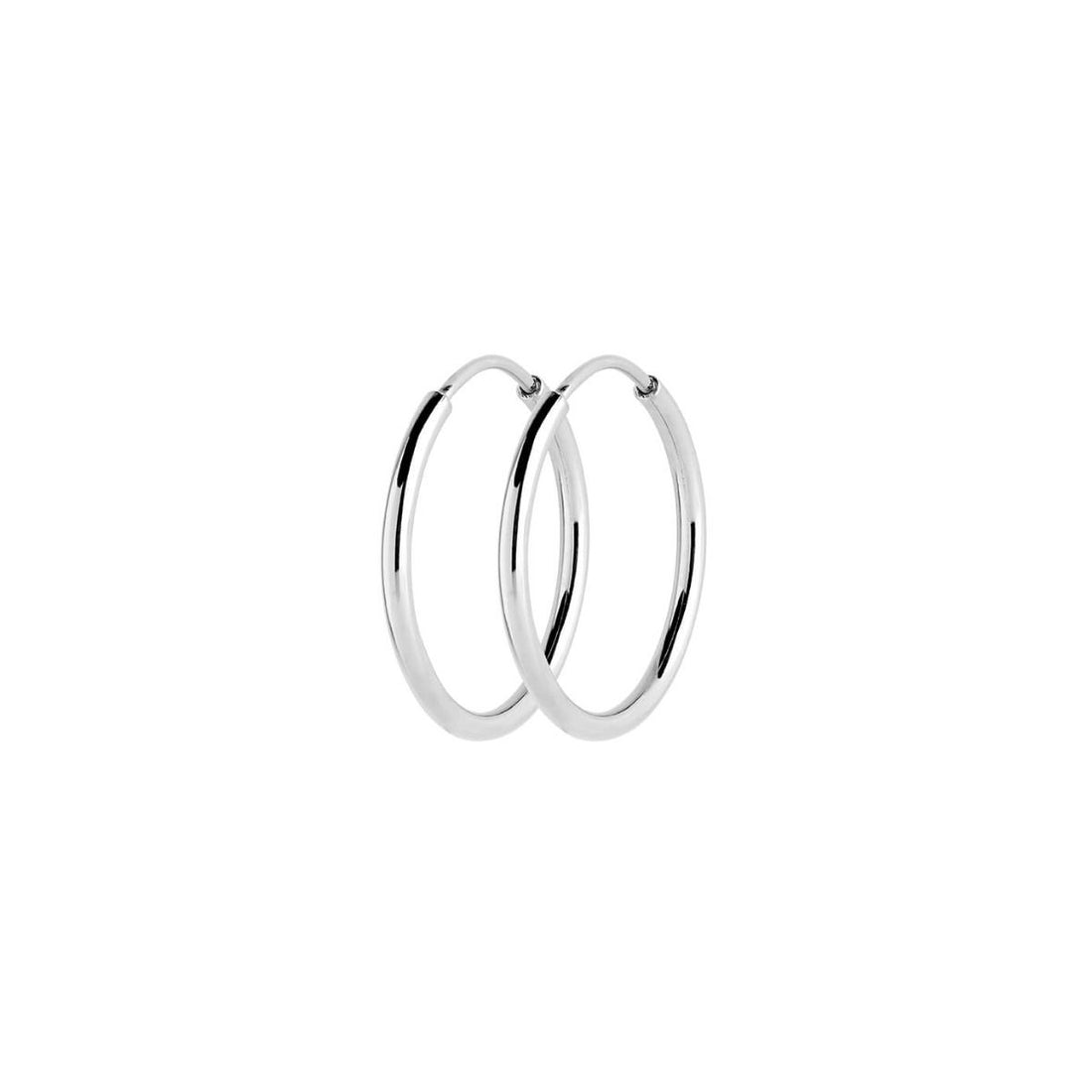 Maria Black Senorita 25 Hoop Silver