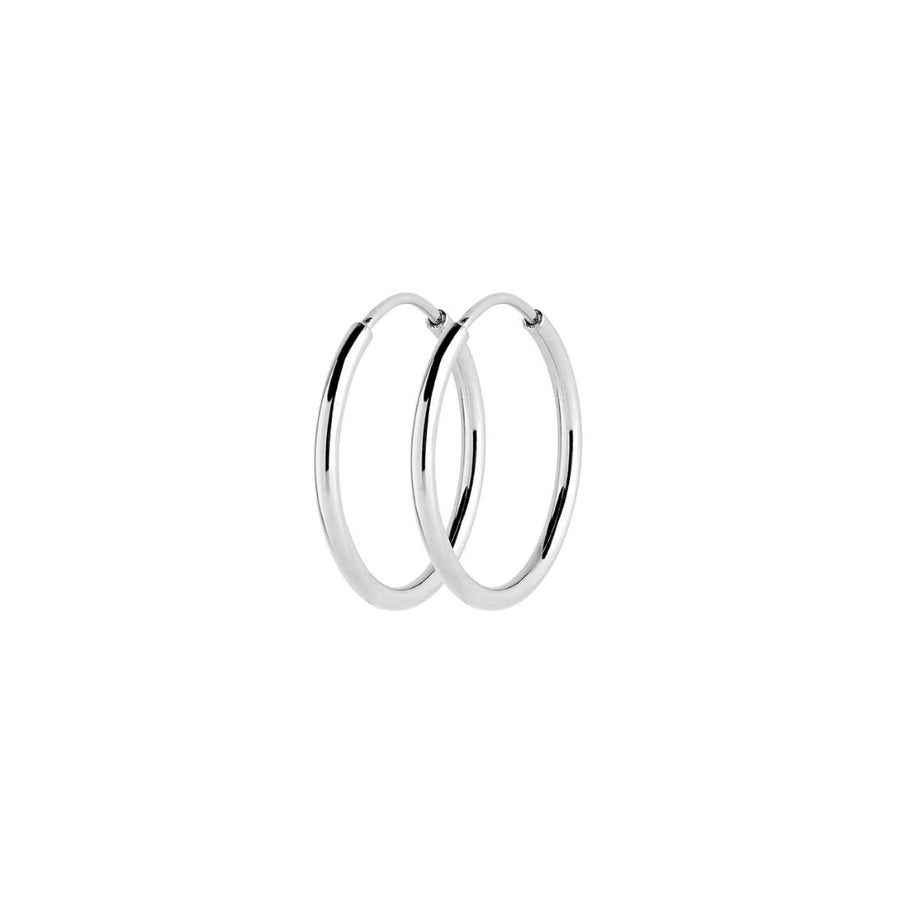 Maria Black Senorita 25 Hoop Silver