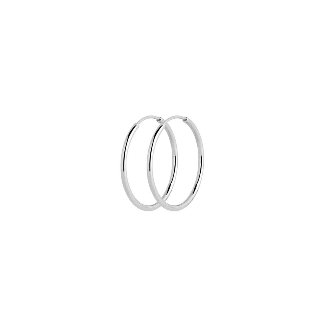 Maria Black Senorita 20 Hoop Silver