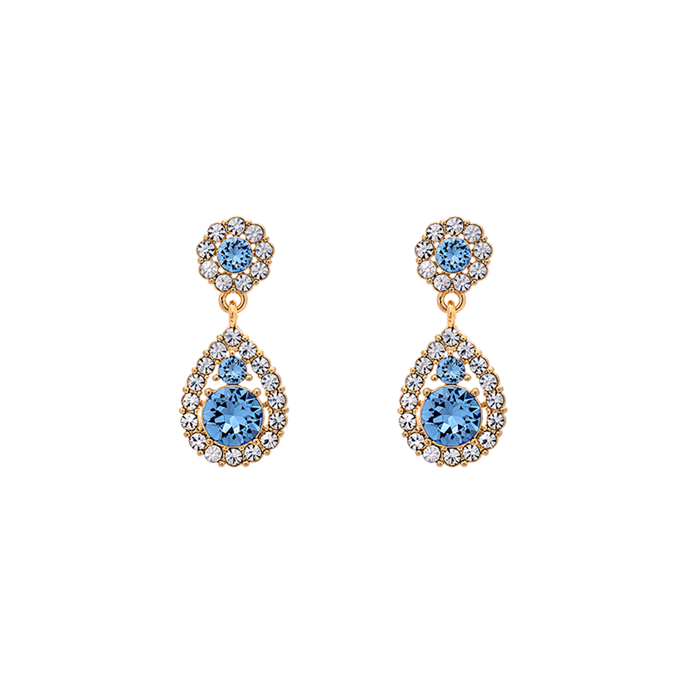 Lily and Rose Petite Sofia Earrings - Light Sapphire (Gold)