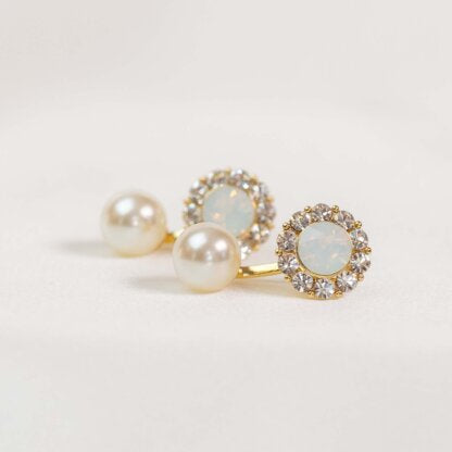 Lily And Rose Miss Sofia Butterfly Earrings - Ivory Opal