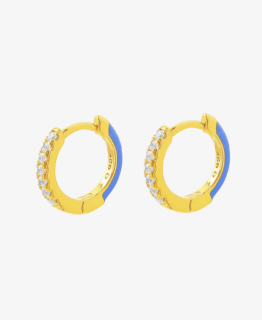 Hultquist Copenhagen Esta Blue Enamel Earrings