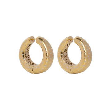Pantolin Ostrich Hoop Earrings Gold