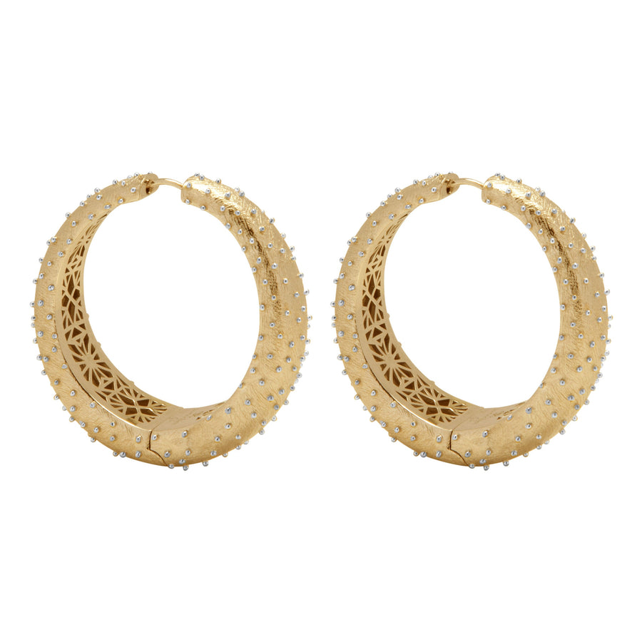 Pantolin Ostrich hoops large gold