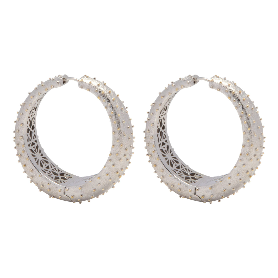 Pantolin Ostrich hoops large silver