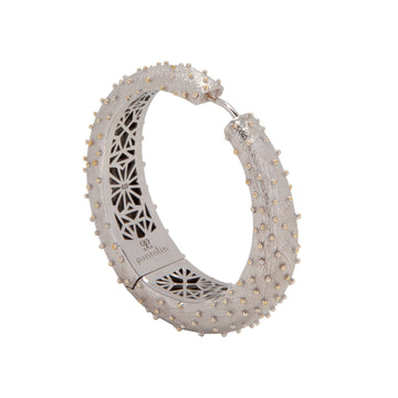 Pantolin Ostrich hoops large silver