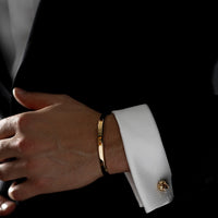 black-tie-cuff-links-gold-knot