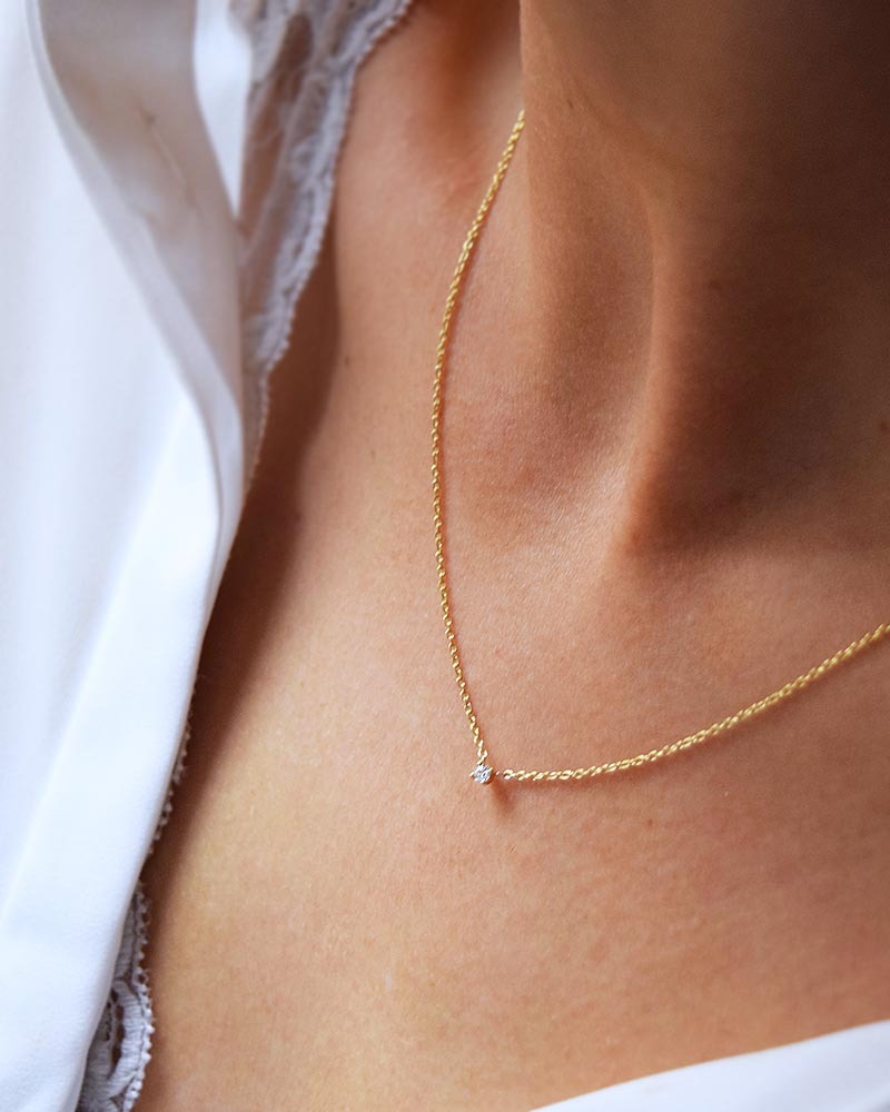Drakenberg Sjölin Diamond Sky Drop Necklace Gold