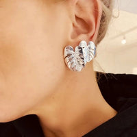 Emma Israelsson Palm Leaf Earrings Silver