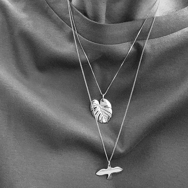 Emma Israelsson Palm Leaf Necklace Silver