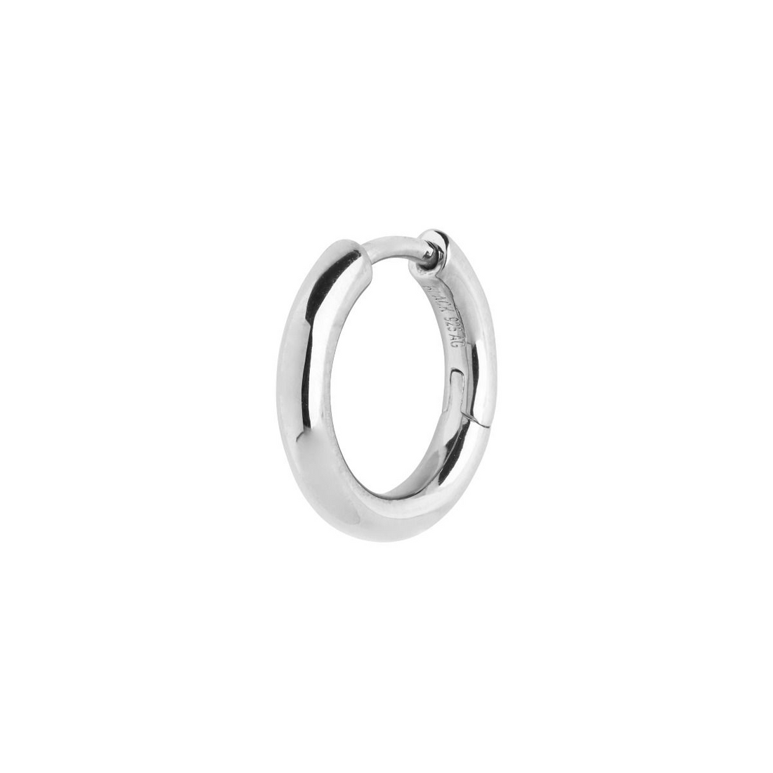 Maria Black Polo Huggie Silver