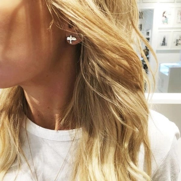 Emma Israelsson Silver Dove Pin Earrings